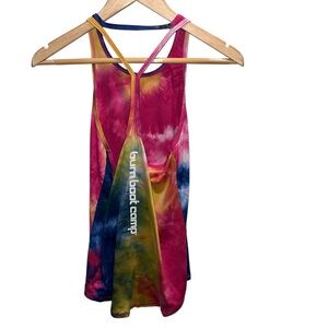 Burn Boot Camp Tie Dye Racerback Workout Tank Top Multicolor Athletic XS